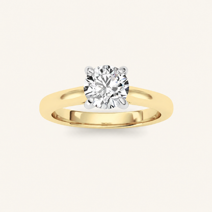 2CT Round Cut Lab Grown Diamond Solitaire Ring