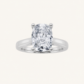 2CT Elongated Cushion Cut Lab Grown Diamond Solitaire Ring