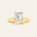 2CT Emerald Cut Lab Grown Diamond Solitaire Ring