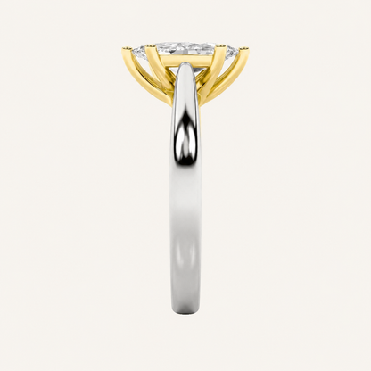 1CT Marquise Cut Lab Grown Diamond Solitaire Ring