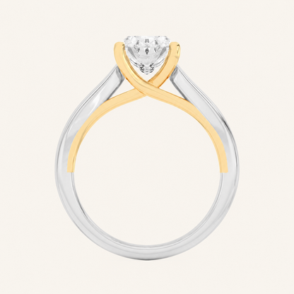 1CT Oval Cut Lab Grown Diamond Solitaire Ring