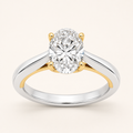 2CT Oval Cut Lab Grown Diamond Solitaire Ring