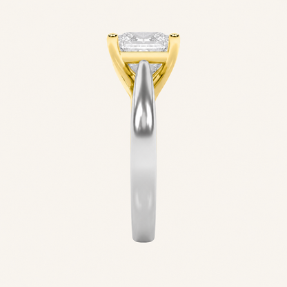 1CT Princess Cut Lab Grown Diamond Solitaire Ring