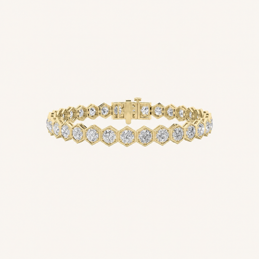 10CT Round Cut Lab Grown Diamond Tennis Bracelet