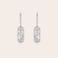 1.75CT Mixed Cut Lab Grown Diamond Paperclip Dangle Earrings
