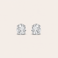 1CT Round Cut Lab Grown Diamond Hidden Halo Stud Earrings