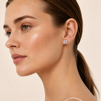1.5CT Marquise Cut Lab Grown Diamond Flower Earrings