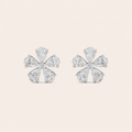 2.5CT Pear Cut Lab Grown Diamond Floral Earrings