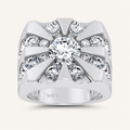 5CT Round Certified Lab Grown Diamond Men's Ring