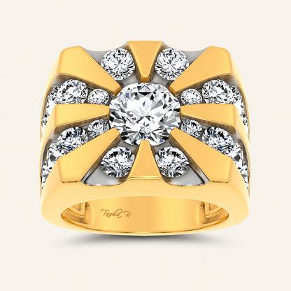 5CT Round Certified Lab Grown Diamond Men's Ring
