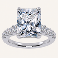 3.75CT Radiant Cut Lab Grown Diamond Cluster Ring