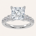 3.75CT Princess Cut Lab Grown Diamond Cluster Ring