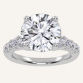 3.75CT Round Cut Lab Grown Diamond Cluster Ring