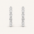 3CT Oval Cut Lab Grown Diamond Inside Out Hoop Earrings