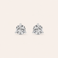0.50CT Round Cut Lab Grown Diamond Three-Prong Martini Stud Earrings