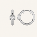 0.50CT Round Cut Lab Grown Diamond Hoop Earrings