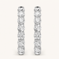 10CT Round Cut Lab Grown Diamond Inside Out Hoop Earrings