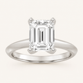 1.5CT Emerald Cut Lab Grown Diamond Solitaire Ring