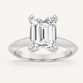 2CT Emerald Cut Lab Grown Diamond Solitaire Ring