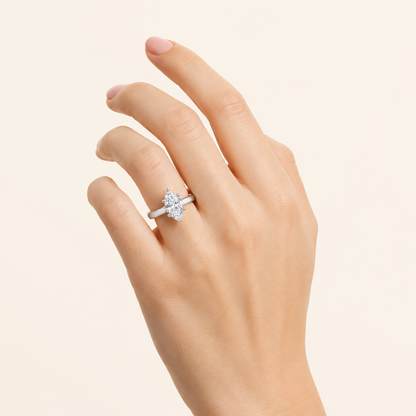 1CT Marquise Cut Lab Grown Diamond Solitaire Ring