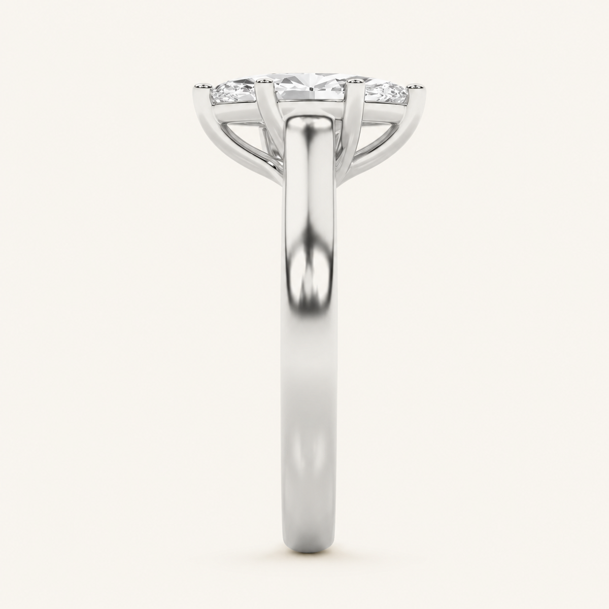 1CT Marquise Cut Lab Grown Diamond Solitaire Ring