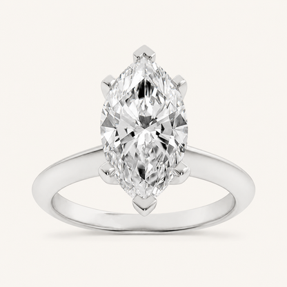 1CT Marquise Cut Lab Grown Diamond Solitaire Ring