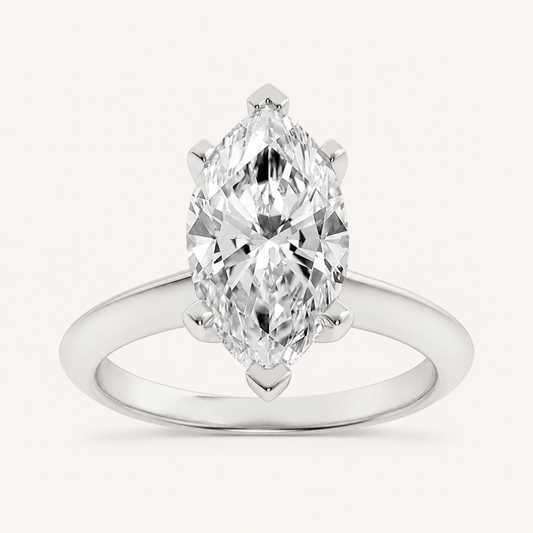 1CT Marquise Cut Lab Grown Diamond Solitaire Ring