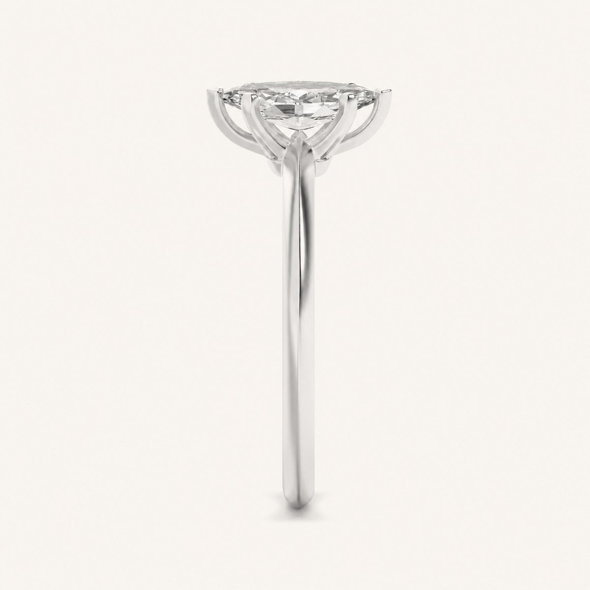 1CT Marquise Cut Lab Grown Diamond Solitaire Ring