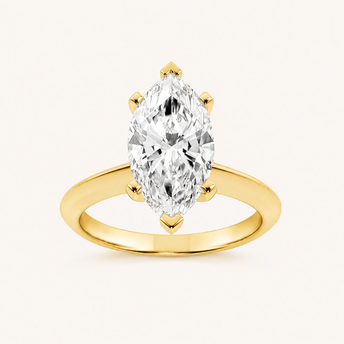 2.5CT Marquise Cut Lab Grown Diamond Solitaire Ring