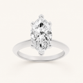 3CT Marquise Cut Lab Grown Diamond Solitaire Ring