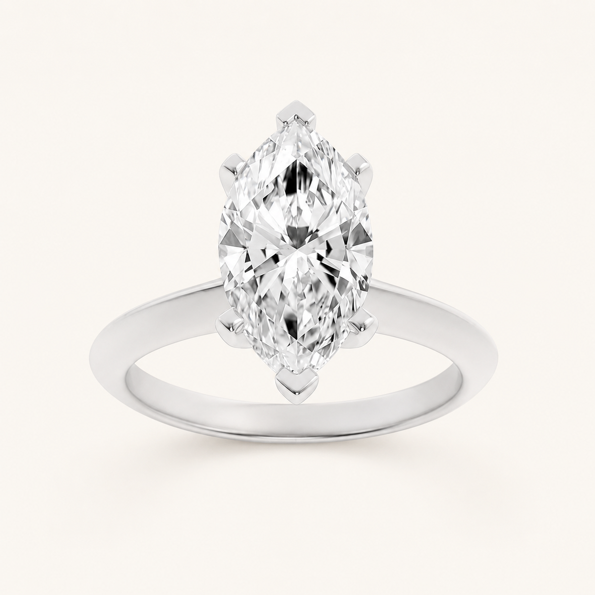 2.5CT Marquise Cut Lab Grown Diamond Solitaire Ring