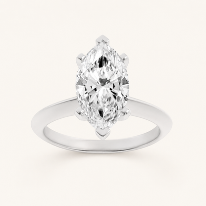 2.5CT Marquise Cut Lab Grown Diamond Solitaire Ring