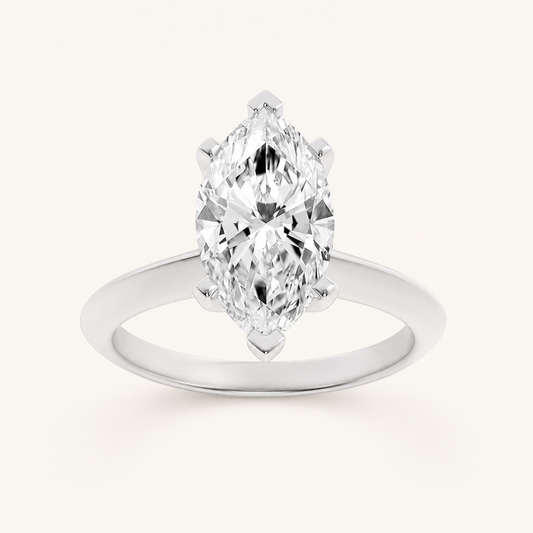 1.5CT Marquise Cut Lab Grown Diamond Solitaire Ring