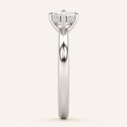 1.5CT Elongated Cushion Cut Lab Grown Diamond East West Hidden Halo Ring