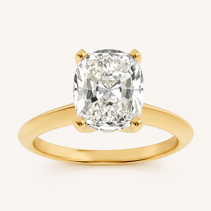 1 CT Elongated Cushion Cut Lab Grown Diamond Solitaire Ring