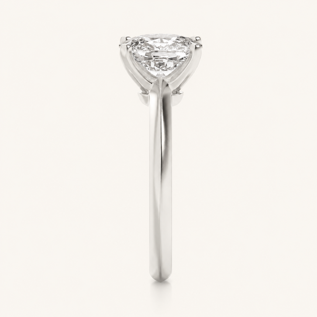 1 CT Elongated Cushion Cut Lab Grown Diamond Solitaire Ring