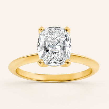 1.5CT Elongated Cushion Cut Lab Grown Diamond Solitaire Ring