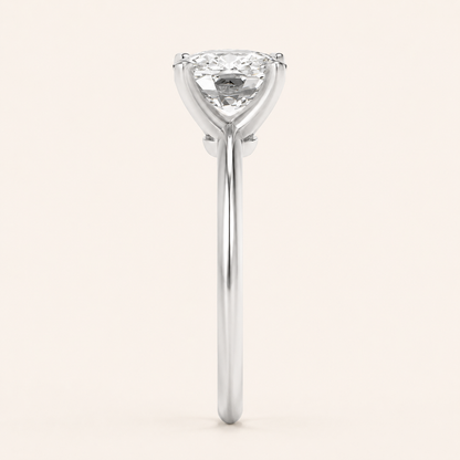 1.5CT Elongated Cushion Cut Lab Grown Diamond Solitaire Ring