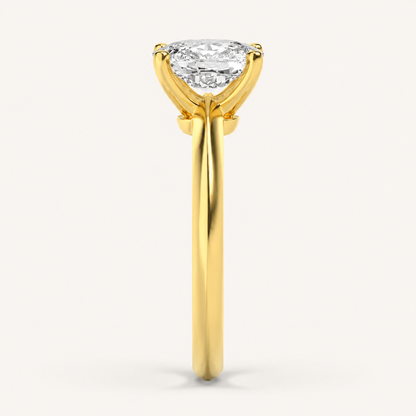 2CT Elongated Cushion Cut Lab Grown Diamond Solitaire Ring