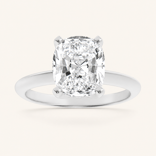 2.5CT Elongated Cushion Cut Lab Grown Diamond Solitaire Ring
