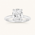 3CT Elongated Cushion Cut Lab Grown Diamond Solitaire Ring