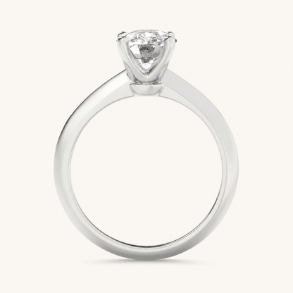 3CT Elongated Cushion Cut Lab Grown Diamond Solitaire Ring