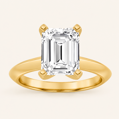 1CT Emerald Cut Lab Grown Diamond Solitaire Ring