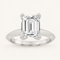 1CT Emerald Cut Lab Grown Diamond Solitaire Ring