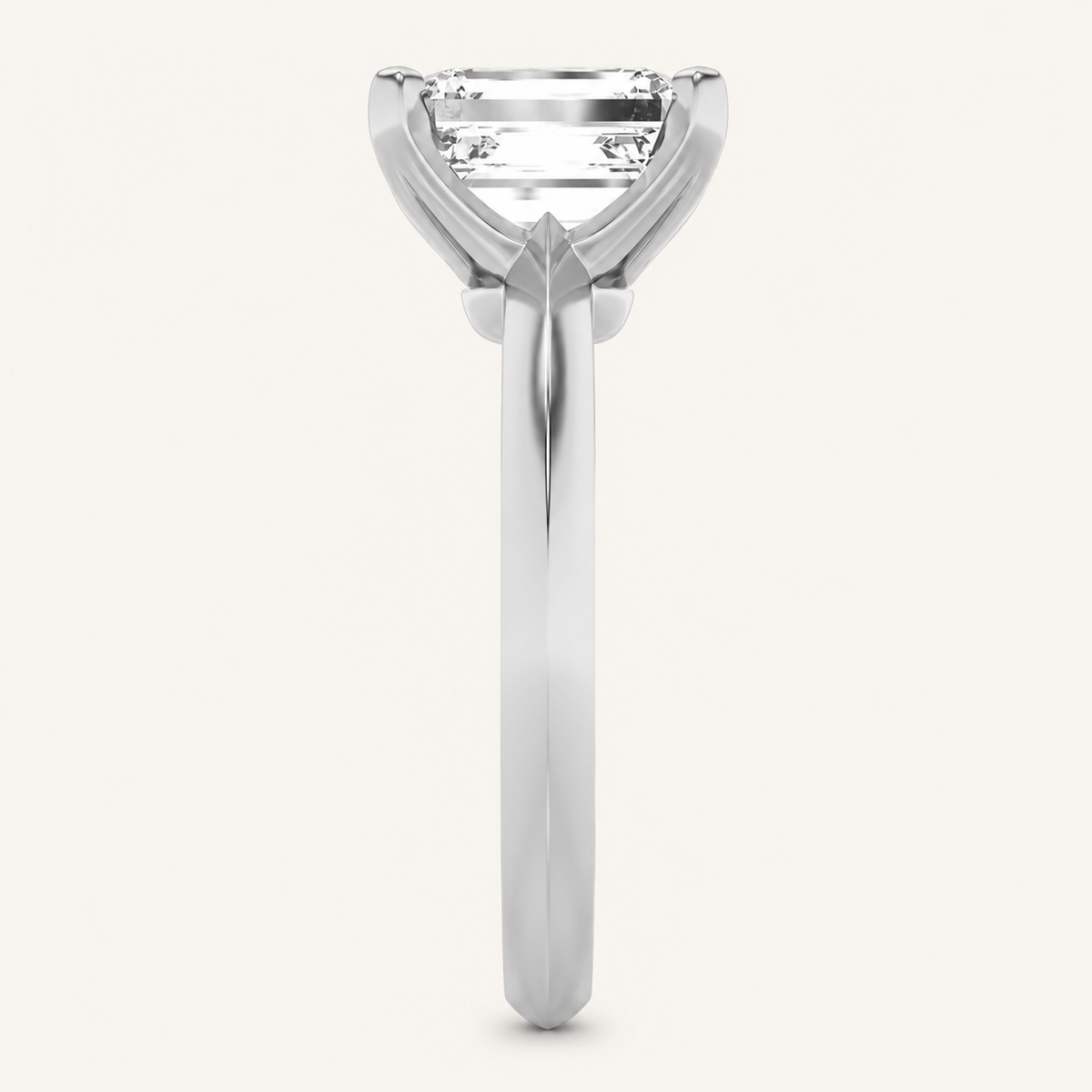 1CT Emerald Cut Lab Grown Diamond Solitaire Ring