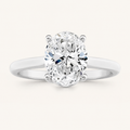 2.5CT Oval Cut Lab Grown Diamond Solitaire Ring