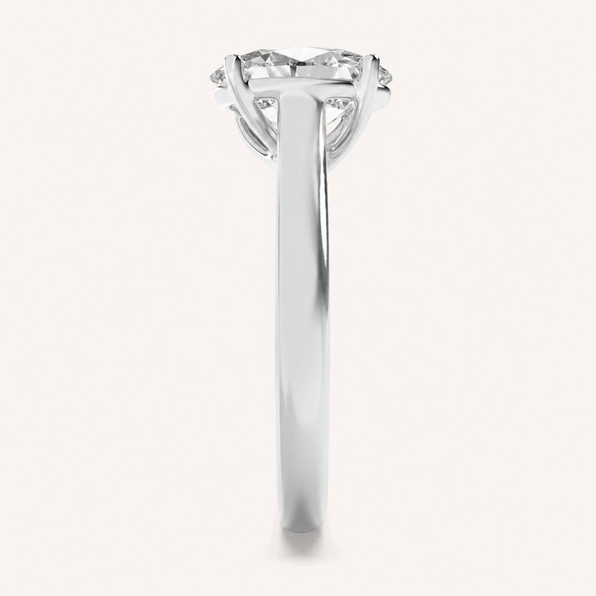 2.5CT Oval Cut Lab Grown Diamond Solitaire Ring