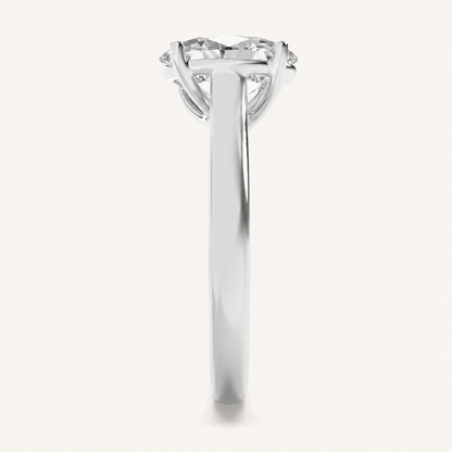 2.5CT Oval Cut Lab Grown Diamond Solitaire Ring