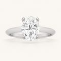 2CT Oval Cut Lab Grown Diamond Solitaire Ring