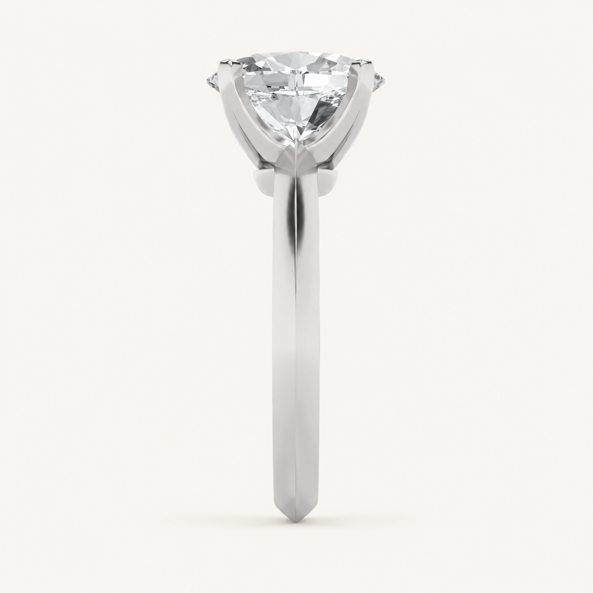2CT Oval Cut Lab Grown Diamond Solitaire Ring